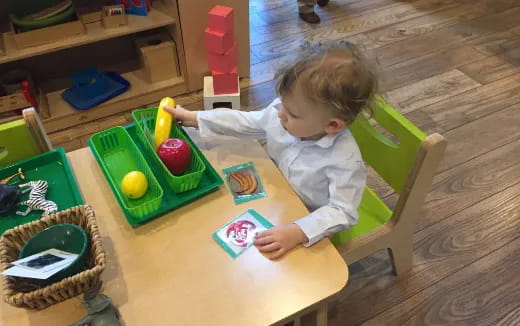 a child playing with toys