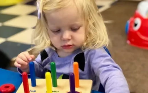 a child playing with toys
