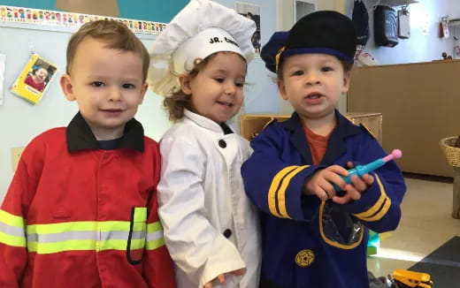 a group of children in a room