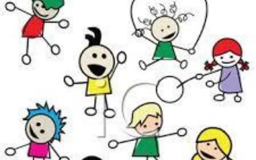 a group of kids drawing