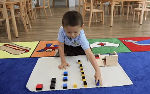a child playing with toys