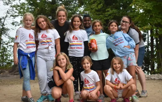a group of people posing for a photo