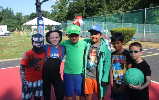 a group of people posing for a photo