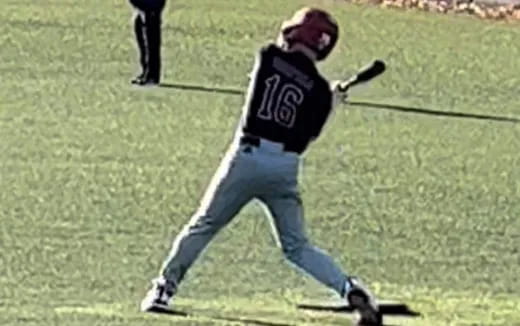 a baseball player running