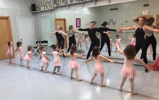 a group of people dancing