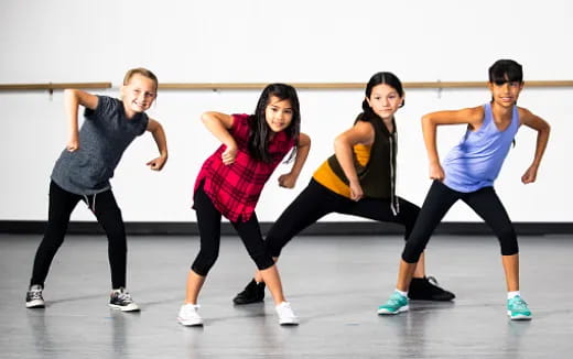 a group of people dancing
