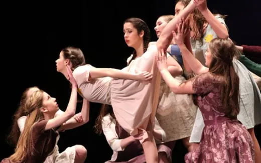 a group of people dancing