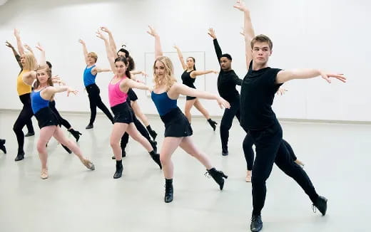 a group of people jumping