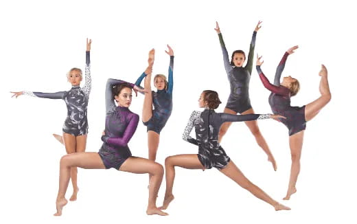 a group of women jumping