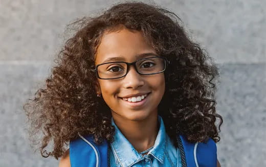 a person with curly hair