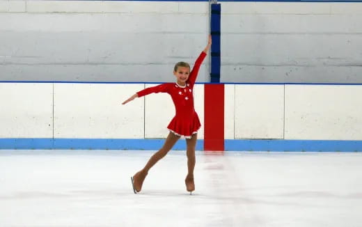 a woman ice skating