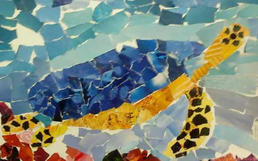 a yellow and black snake