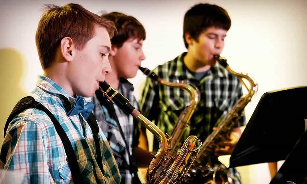 a group of men playing instruments